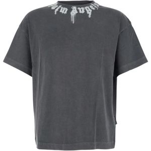 Palm Angels, Heren, Tops, Grijs, Maat: S