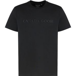 Canada Goose, Heren, Tops, Zwart, Maat: M Katoen,