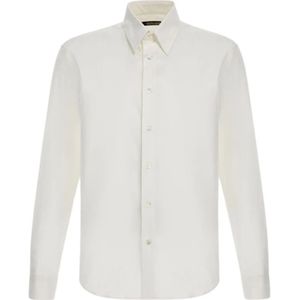 Roberto Cavalli, Heren, Overhemden, Wit, Maat: S Katoen,