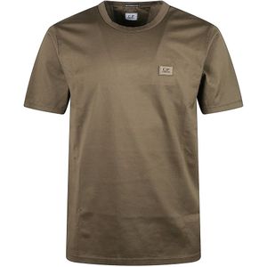 C.P. Company - 70/2 - T-shirt - Groen - Gemerceriseerd Jersey met Logo Patch