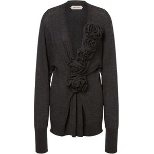 Alberta Ferretti, Dames, Truien, Grijs, Maat: S Wol,