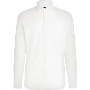 Boggi Milano, Heren, Overhemden, Wit, Maat: S Katoen,