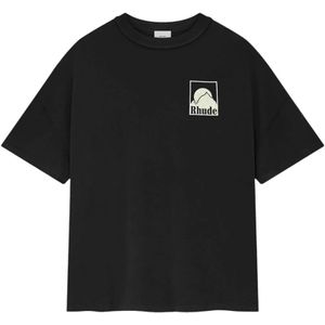 Rhude, Heren, Tops, Zwart, Maat: 2XL Katoen,