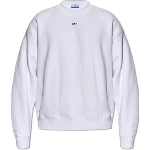 Off White, Heren, Sweatshirts & Hoodies, Wit, Maat: L Katoen,