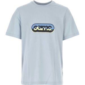 Oamc, Heren, Tops, Blauw, Maat: S Katoen,