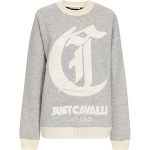 Just Cavalli, Heren, Sweatshirts & Hoodies, Grijs, Maat: XS