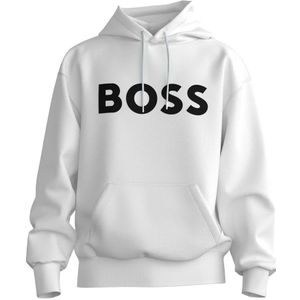 Hugo, Heren, Sweatshirts & Hoodies, Wit, Maat: XS Katoen,