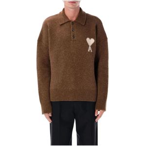 Ami Paris, Heren, Truien, Bruin, Maat: L Wol,