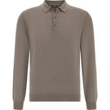 Boggi Milano - Shirt - Taupe - Lange Mouw - Polokraag