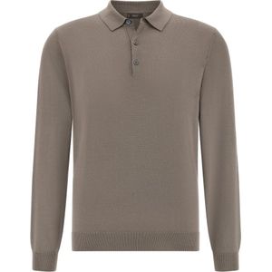 Boggi Milano - Shirt - Taupe - Lange Mouw - Polokraag