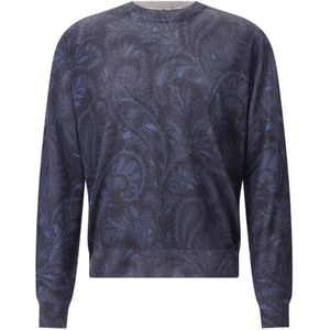 Etro, Heren, Truien, Blauw, Maat: L Zijde,