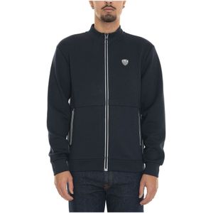 Emporio Armani Ea7, Heren, Sweatshirts & Hoodies, Blauw, Maat: S Viscose,
