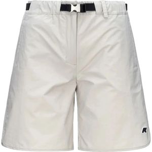 K-Way, Dames, Korte broeken, Beige, Maat: XS Poliester,