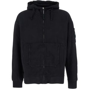 C.p. Company, Heren, Sweatshirts & Hoodies, Zwart, Maat: M Katoen,