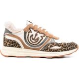 Pinko - Zoe 01 - Leren Sneakers - Meerkleurig - Algeheel Luipaardpatroon
