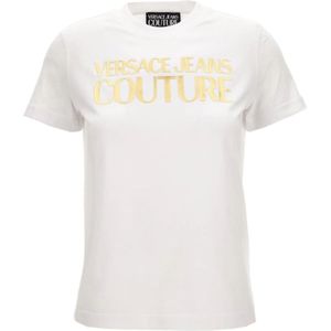 Versace Jeans Couture, Dames, Tops, Wit, Maat: 2XS