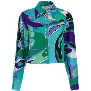 Pucci, Dames, Blouses & Shirts, Veelkleurig, Maat: XS
