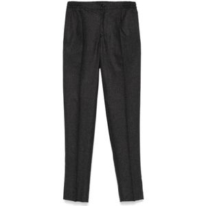 Kiton, Heren, Broeken, Grijs, Maat: 2XL Wol,