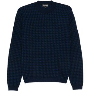 Emporio Armani, Heren, Truien, Blauw, Maat: M Zijde,