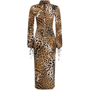 Roberto Cavalli, Dames, Jurken, Veelkleurig, Maat: S Viscose,