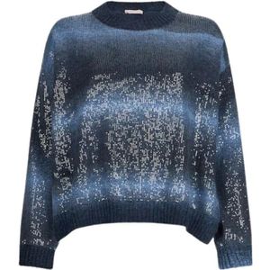 Liu Jo, Dames, Truien, Blauw, Maat: XS