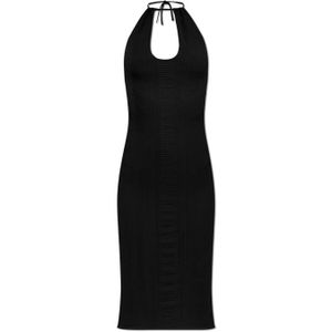 Dsquared2, Dames, Jurken, Zwart, Maat: XS Leer,
