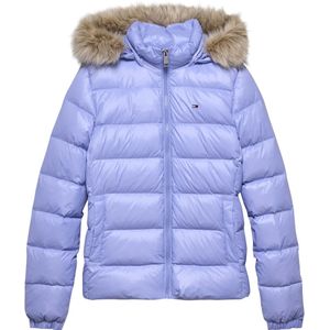 Tommy Jeans - Basic Hooded Down Jacket - Blauw - Dames - Polyester