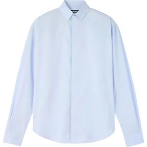Jacquemus, Heren, Overhemden, Blauw, Maat: XL Katoen,