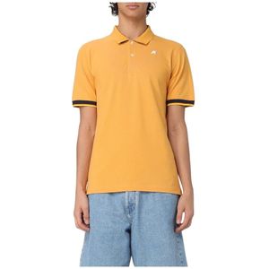 K-Way, Heren, Tops, Oranje, Maat: XL Piqué,