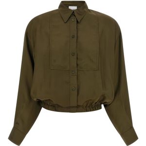 Nude, Dames, Blouses & Shirts, Groen, Maat: M Viscose,