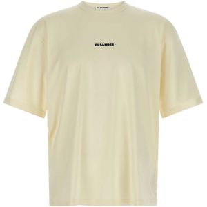 Jil Sander, Heren, Tops, Beige, Maat: L Poliester,