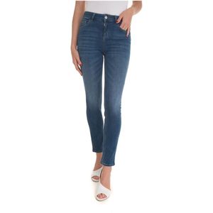 Liu Jo - High Waisted Slim-Fit Jeans - Blue - Katoen - Elastaan
