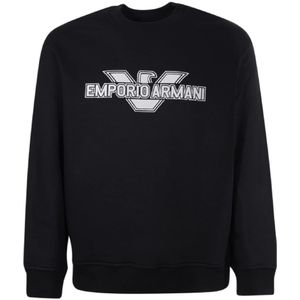 Emporio Armani, Heren, Sweatshirts & Hoodies, Zwart, Maat: XL