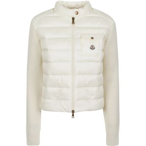 Moncler, Dames, Jassen, Wit, Maat: XS Wol,