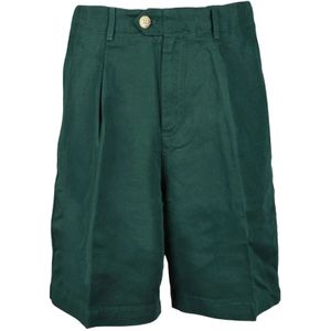 Tommy Hilfiger, Dames, Korte broeken, Groen, Maat: M Linnen,