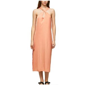 Pepe Jeans, Dames, Jurken, Oranje, Maat: XS Satijn,