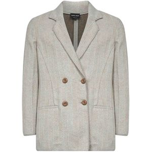 Giorgio Armani, Dames, Jassen, Grijs, Maat: M Kasjmier,