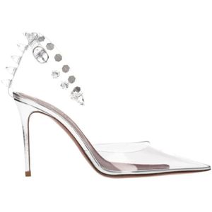 Amina Muaddi, Dames, Schoenen, Grijs, Maat: 37 EU