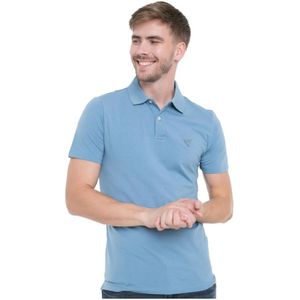 Guess, Heren, Tops, Blauw, Maat: S Katoen,