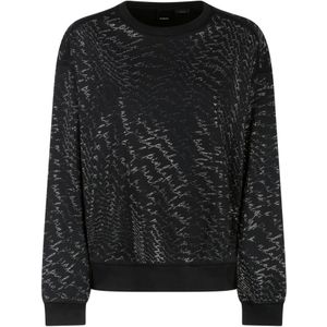 Pinko, Dames, Sweatshirts & Hoodies, Zwart, Maat: M Katoen,