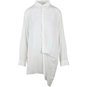 Yohji Yamamoto, Dames, Blouses & Shirts, Wit, Maat: M