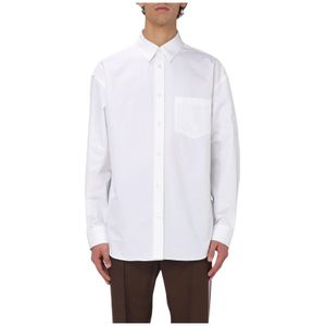 Gucci, Heren, Overhemden, Wit, Maat: M Katoen,