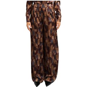 Manila Grace, Dames, Broeken, Veelkleurig, Maat: L Viscose,