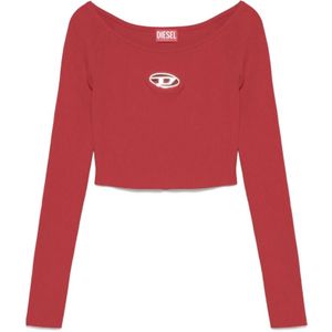 Diesel, Dames, Tops, Rood, Maat: M Katoen,