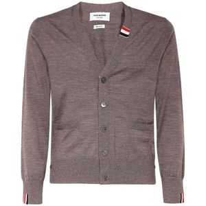 Thom Browne, Heren, Truien, Bruin, Maat: XL Wol,