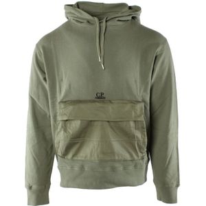 C.p. Company, Heren, Sweatshirts & Hoodies, Groen, Maat: S Fleece,