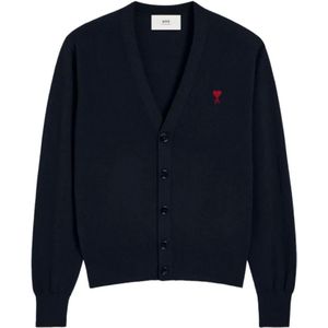 Ami Paris, Heren, Truien, Blauw, Maat: L Wol,