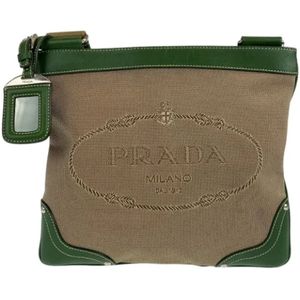Prada Vintage, Dames, Pre-owned, Beige, Maat: ONE Size