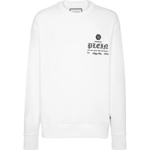 Philipp Plein, Heren, Sweatshirts & Hoodies, Wit, Maat: S Katoen,