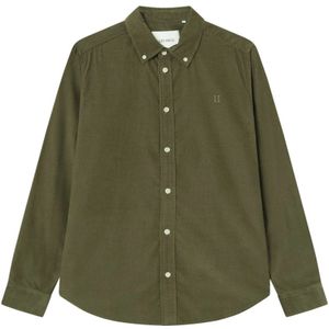 Les Deux, Heren, Overhemden, Groen, Maat: XL Corduroy,